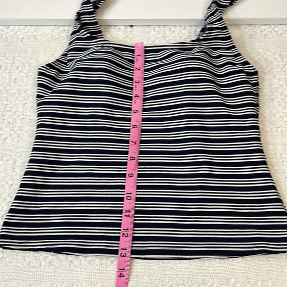 Baltex Striped Black and White Striped‎ Tankini  Top Size 10 - Picture 4 of 6